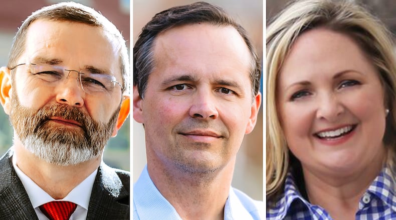Republican candidates for Georgia's 11th Congressional District are (from left) Rob Adkerson, John Cowan and Tricia Pridemore.