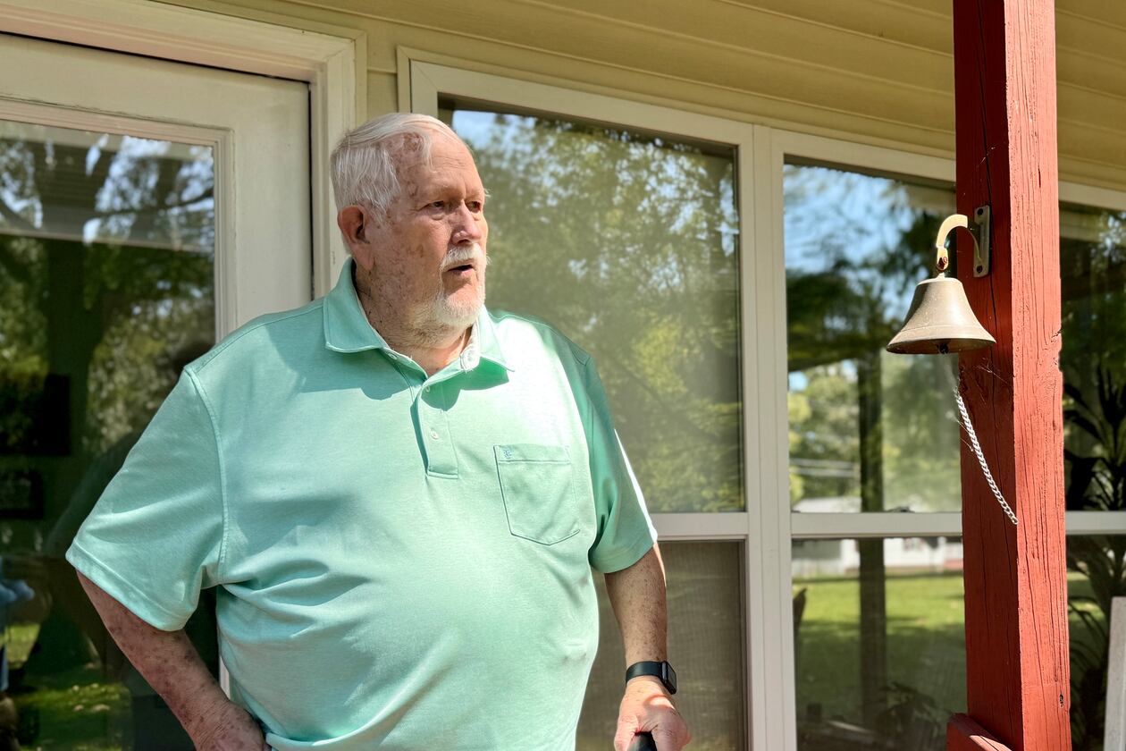 Marshall Scott, 87, of Byron in Peach County, is a staunch supporter of Donald Trump for president. (Joe Kovac Jr. / AJC)