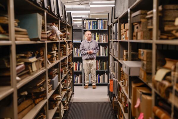 Jackson McQuigg, vice president of properties and transportation historian said the transfer of archives "puts us on the map." (Natrice Miller/AJC)