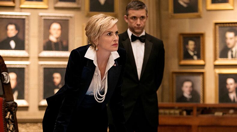 Sharon Stone plays a vice president who has an "Agent X" (James Hephner) at her disposal to defend the Republic in "Agent X" on TNT debuting November 8, 2015. CREDIT: TNT