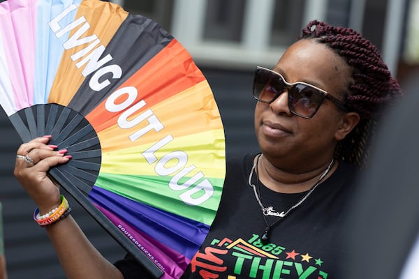 Tanisha Johnson attends a Juneteenth celebration at the African Burying Ground Memorial Park Thursday, June 19, 2025, in Portsmouth, N.H. (AP Photo/Michael Dwyer)