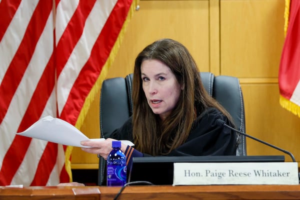 Kelvin Evans appeared before Fulton County Judge Paige Reese Whitaker (pictured) on Wednesday. Evans was accused of stealing unreleased Beyoncé music in July. (Miguel Martinez/AJC)