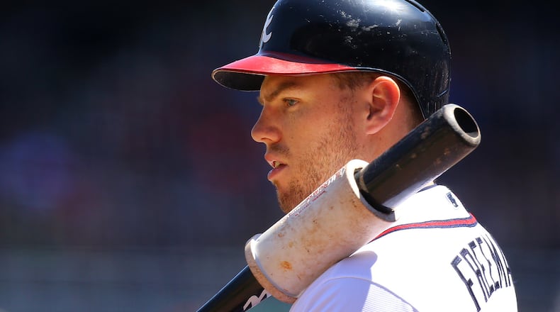 Braves first baseman Freddie Freeman has contemplated a move to third base.