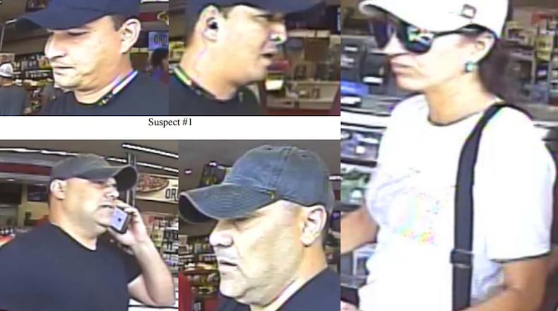 Lilburn police are looking for two men and a woman suspected of targeting and stealing from Hispanic men at a Bank of America.