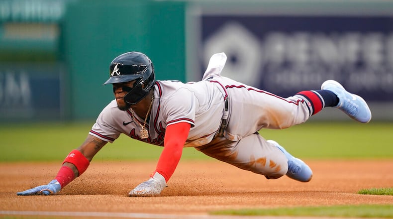 Braves outfielder Ronald Acuña is happy to be at this year's All-Star game in Los Angeles. (AP Photo/Patrick Semansky)