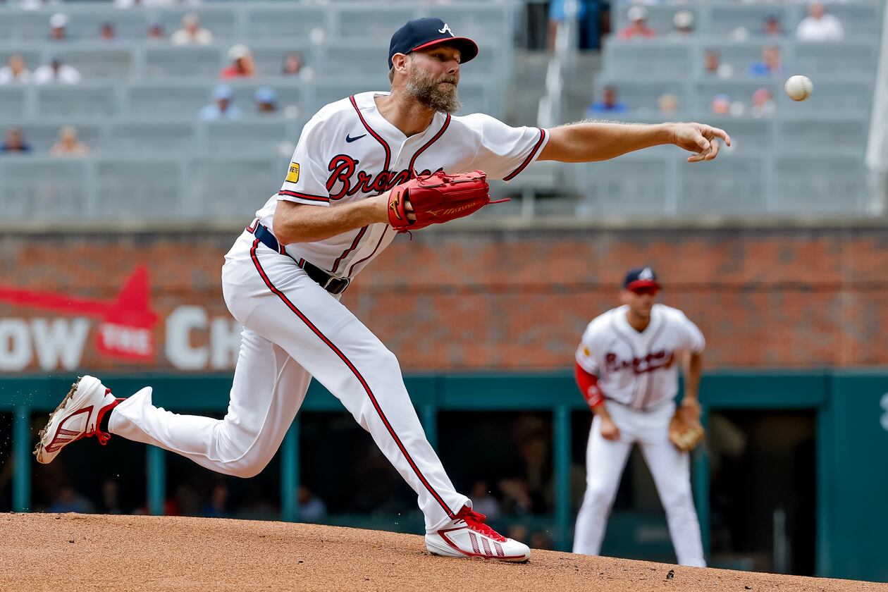 Chris Sale "was masterful again,” the Braves' manager said of the starting pitcher after Atlanta beat the San Diego Padres on Thursday, July 23, 2026, in Atlanta. (Erik S. Lesser/AP)