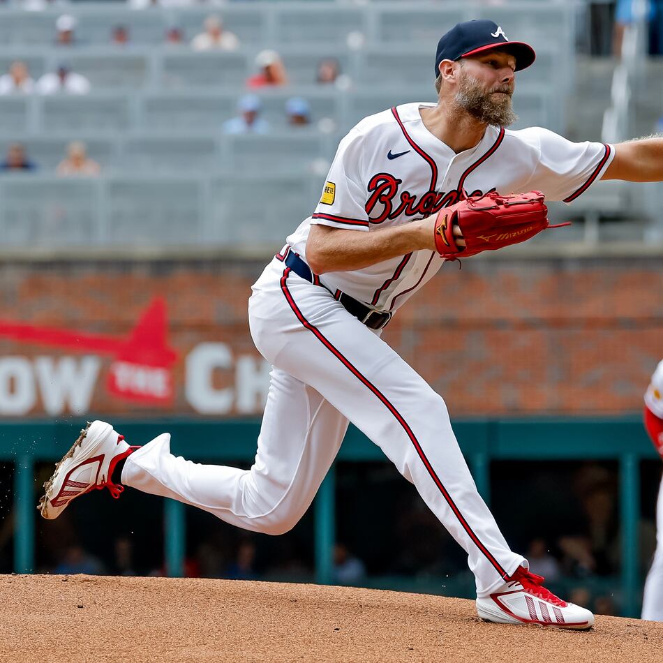 Chris Sale "was masterful again,” the Braves' manager said of the starting pitcher after Atlanta beat the San Diego Padres on Thursday, July 23, 2026, in Atlanta. (Erik S. Lesser/AP)