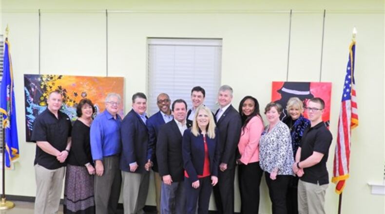 Congressman Rob Woodall, Loganville Mayor Rey Martinez and Snellville Councilmember Dave Emanuel join residents at civic dinner to discuss regional issues. Courtesy City of Snellville