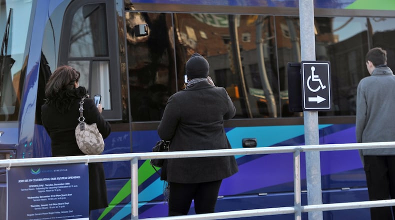 Photo of the Atlanta Streetcar. (HYOSUB SHIN/hshin@ajc.com)