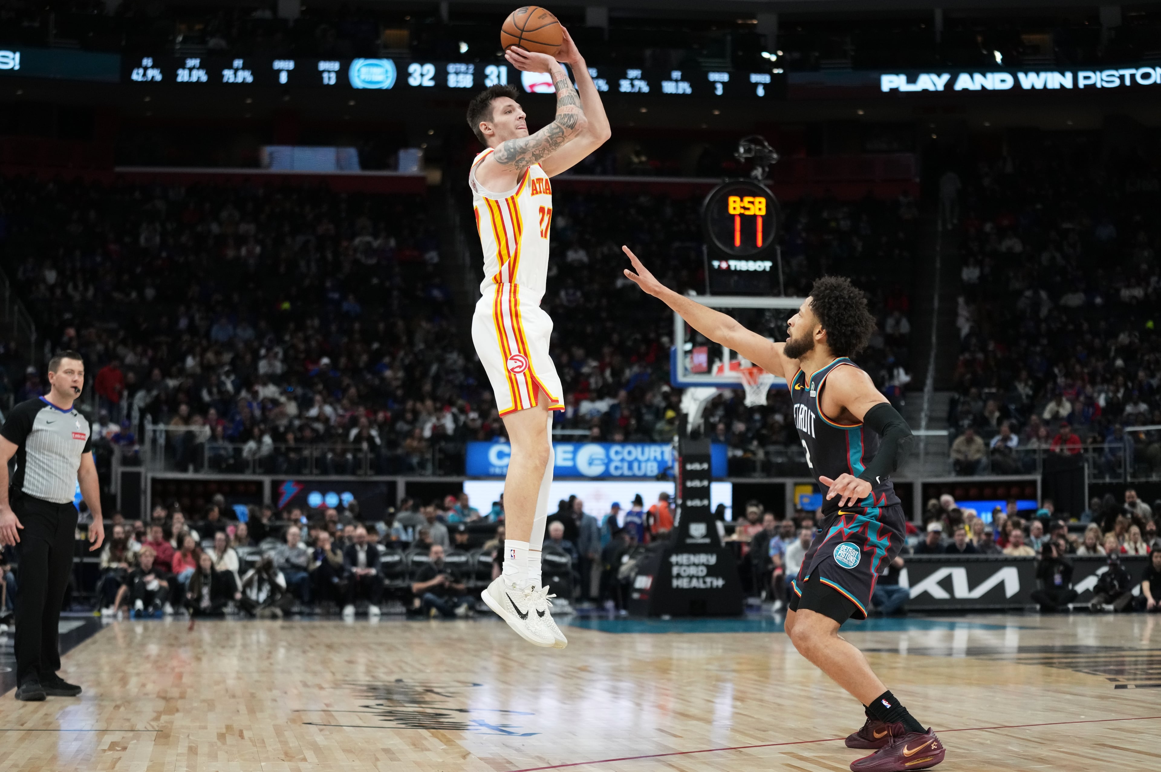 Hawks Pistons Basketball