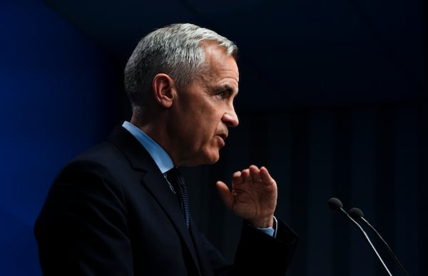 Canadian Prime Minister Mark Carney holds a closing press conference following the NATO Summit in The Hague, Netherlands on Wednesday, June 25, 2025. (Sean Kilpatrick/The Canadian Press via AP)