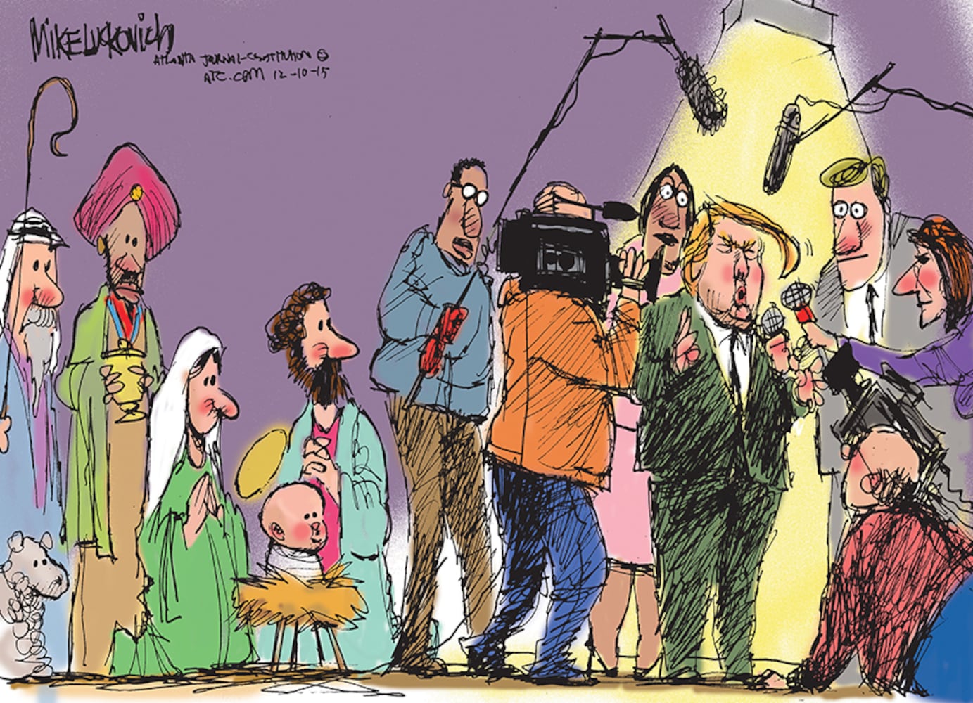 Luckovich draws Donald Trump
