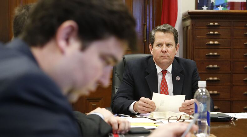 Secretary of State Brian Kemp has angered Georgia nurses with a proposal to replace the state nursing board’s executive director with someone with no nursing experience. BOB ANDRES / BANDRES@AJC.COM