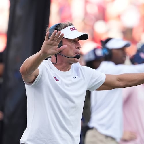 Mississippi head coach Lane Kiffin took the head coaching job at LSU and other SEC vacancies were filled as well on Sunday. (Rogelio V. Solis/AP)