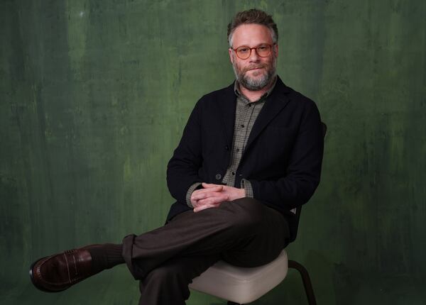 Seth Rogen, a cast member, co-creator, executive producer, director and writer of the Apple TV+ series "The Studio," poses for a portrait on Thursday, March 20, 2025, in Los Angeles. (AP Photo/Chris Pizzello)