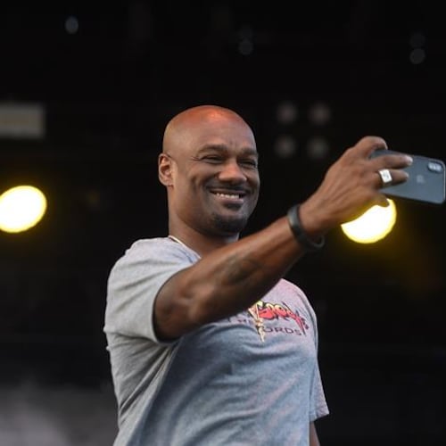 Big Tigger, pictured at the One Musicfest in 2018, has been off the air since his arrest by Sandy Springs police June 20, 2026. (AJC FILE)
