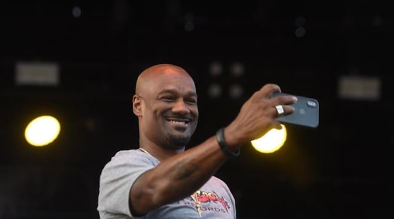 Big Tigger, pictured at the One Musicfest in 2018, has been off the air since his arrest by Sandy Springs police June 20, 2026. (AJC FILE)