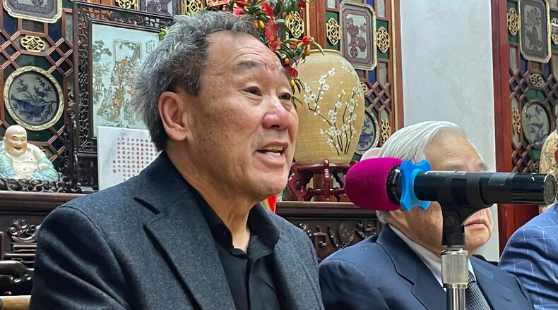 FILE - Great-grandson of Wong Kim Ark, Norman Wong, speaks during a news conference in the Chinatown district of San Francisco, Jan. 24, 2025. (AP Photo/Haven Daley, File)