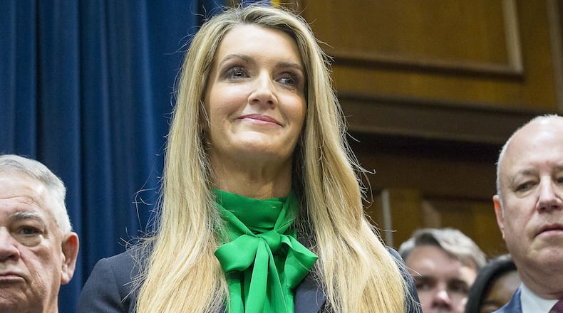 Kelly Loeffler, who is set to become Georgia’s next U.S. senator in January, has reached out to grassroots activists and Republican officials at the local level in an effort to convince them that she is a conservative. In the days leading up to her appointment to fill the seat of retiring U.S. Sen. Johnny Isakson, Loeffler faced accusations from anti-abortion advocates and conservatives who tried to cast her as a closet moderate. (ALYSSA POINTER/ALYSSA.POINTER@AJC.COM)