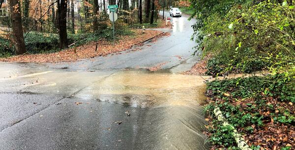 The issues have caused water to flow into the road.