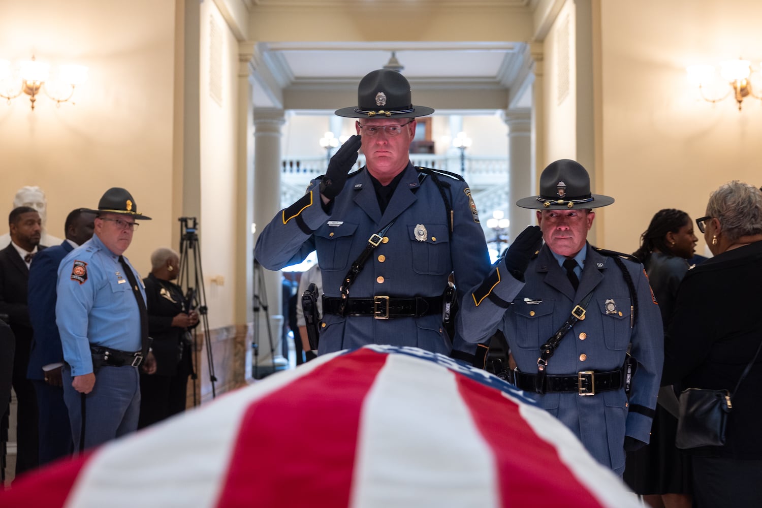 David Scott lie in state photo request