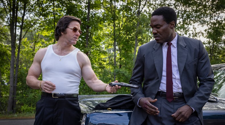 Mark Wahlberg and Yahya Abdul-Mateen II in the 1966 period-piece thriller "By Any Means," shot in metro Atlanta. This particular scene was shot not far from Emory University. (Courtesy of Paramount Pictures)