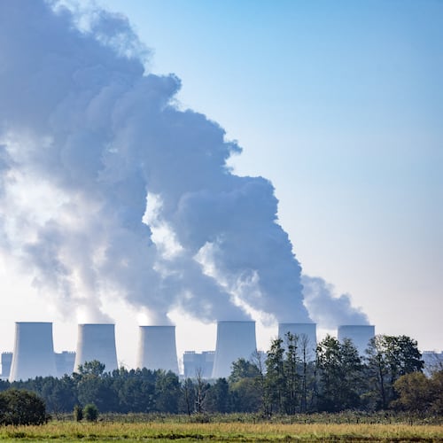 Water vapor rises from the cooling towers at the Jänschwalde power plant in Turnow-Preilack, Germany, Wednesday, Sept. 2, 2026. (Frank Hammerschmidt/dpa via AP)