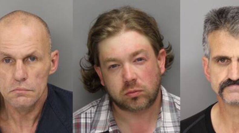 Mugshots, left to right: John Franklyn, Thomas Summers and Gordon Hobday