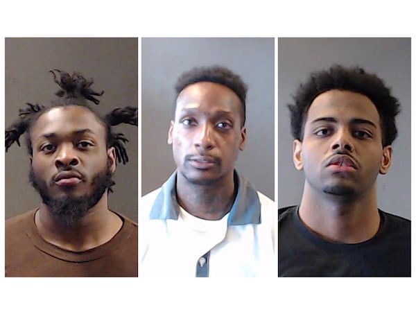(From left) Stevenson Charles, Yusuf Minor and Naod Yohannes face federal kidnapping charges after officials said they hatched a plan to sneak out of the jail at some point late Sunday. (Courtesy of DeKalb County Sheriff's Office)