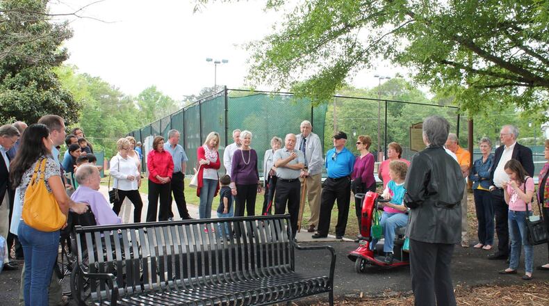 Lilburn has created a policy identifying opportunities and guidelines for future commemorative benches, bicycle racks, and flagpoles. (Courtesy City of Lilburn)