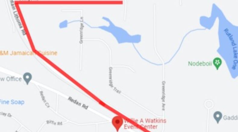 The Stone Mountain Lithonia Road Water Line Replacement Project is expected to be completed by September, depending on weather delays. (Courtesy of DeKalb County)