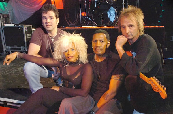 Mother's Finest in 2011 when the band was preparing to be honored at the Georgia Music Hall of Fame: from left, Kerry Denton, Joyce Kennedy, Glenn Murdock and Gary Moore.  (File)