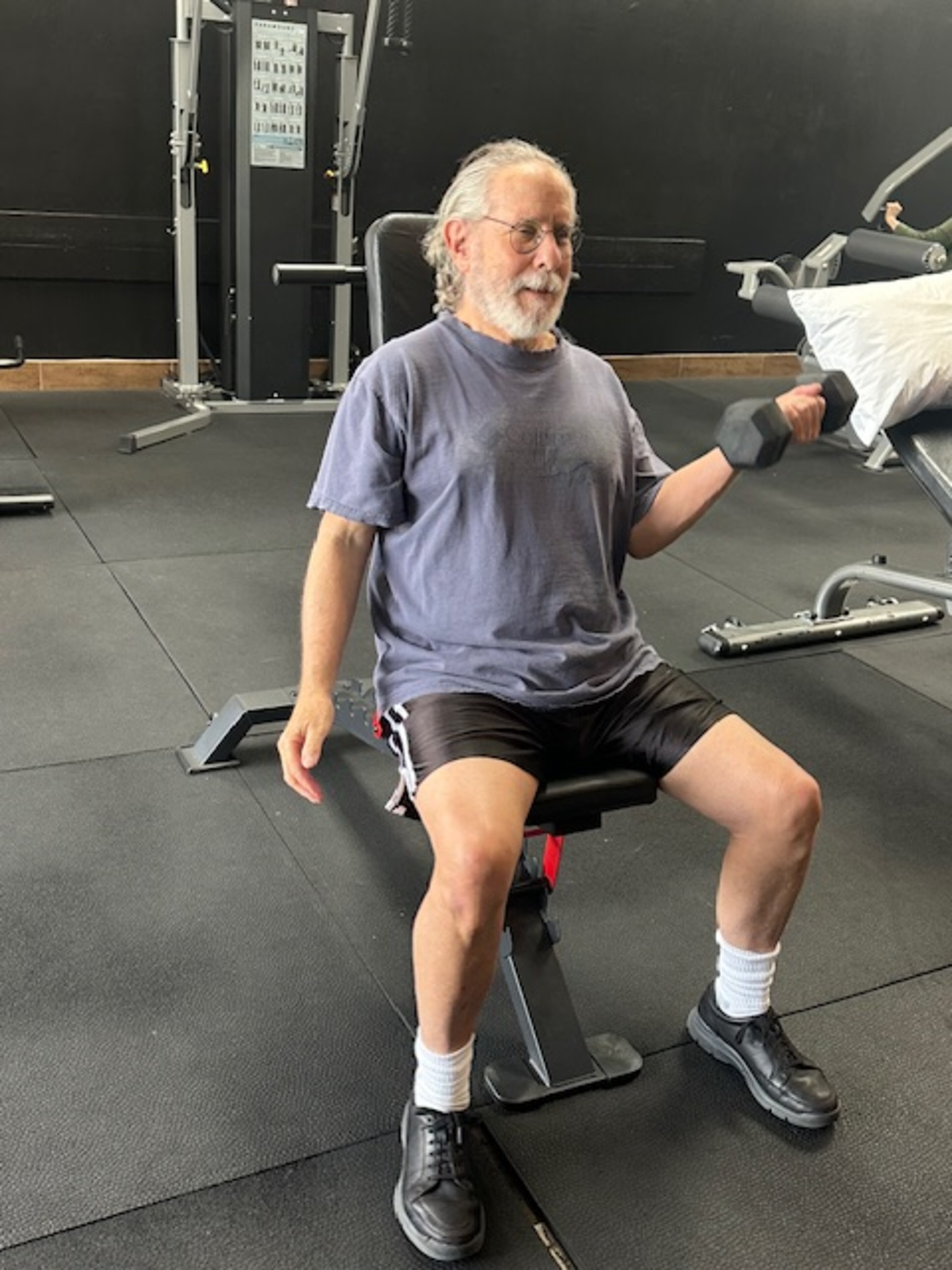 Bruce Powell works on strength training at Strength. Balance. Mobility. in Kennesaw, Georgia. (Courtesy of Seth Carver)