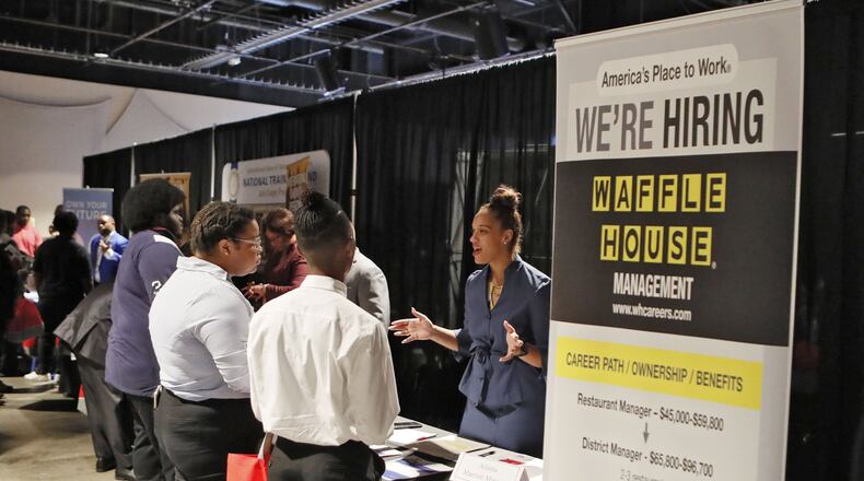 Veterans and military spouses looking for work in Atlanta can do so at an upcoming job fair next month. Bob Andres / robert.andres@ajc.com