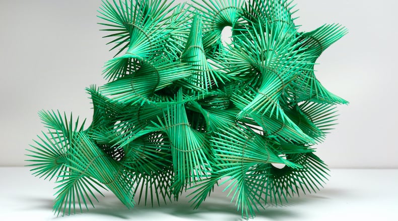 Sally C. Garner's "Altered Timelines No. 4, Jade" is one of the works in the "Entwined" group exhibit at Marietta Cobb Museum of Art through June 4.