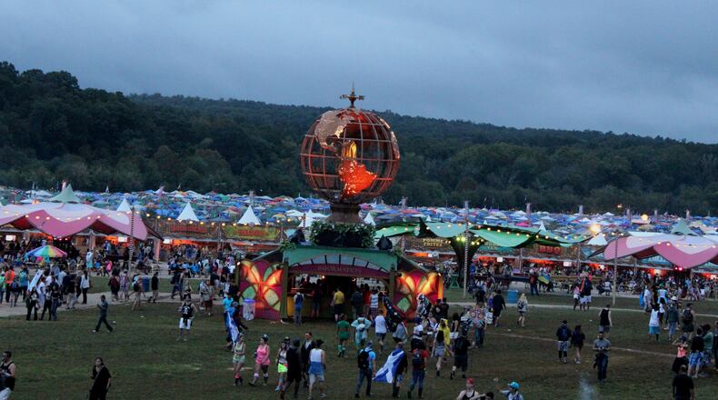 Monday was spent getting DreamVille campers off the site. Photo: Melissa Ruggieri/AJC.