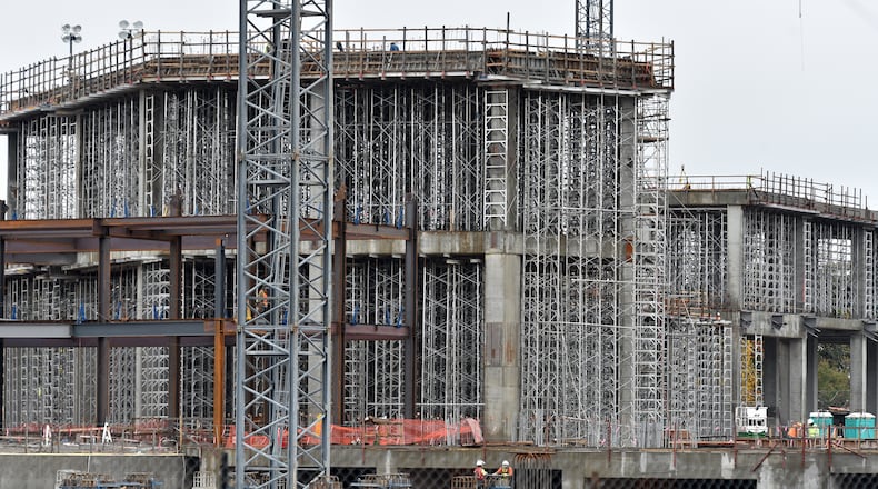 A view of Braves stadium construction on Nov. 10, 2015.
