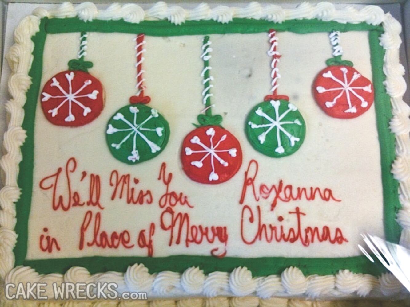 Cake Wrecks Horrible Holiday Cakes