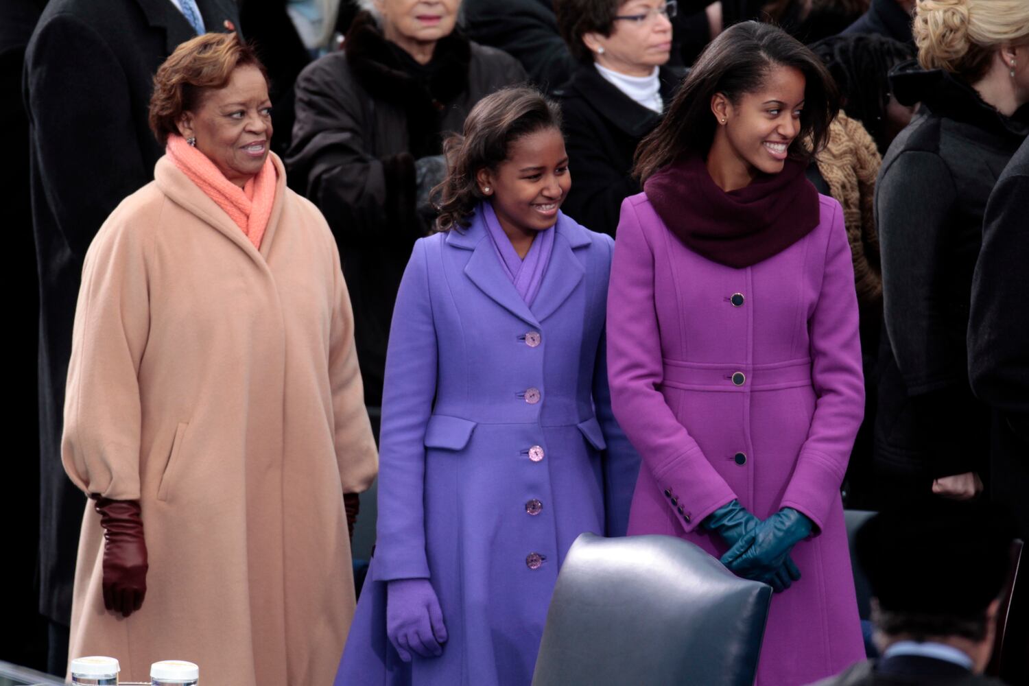 Michelle Obama, daughters dress up for inauguration