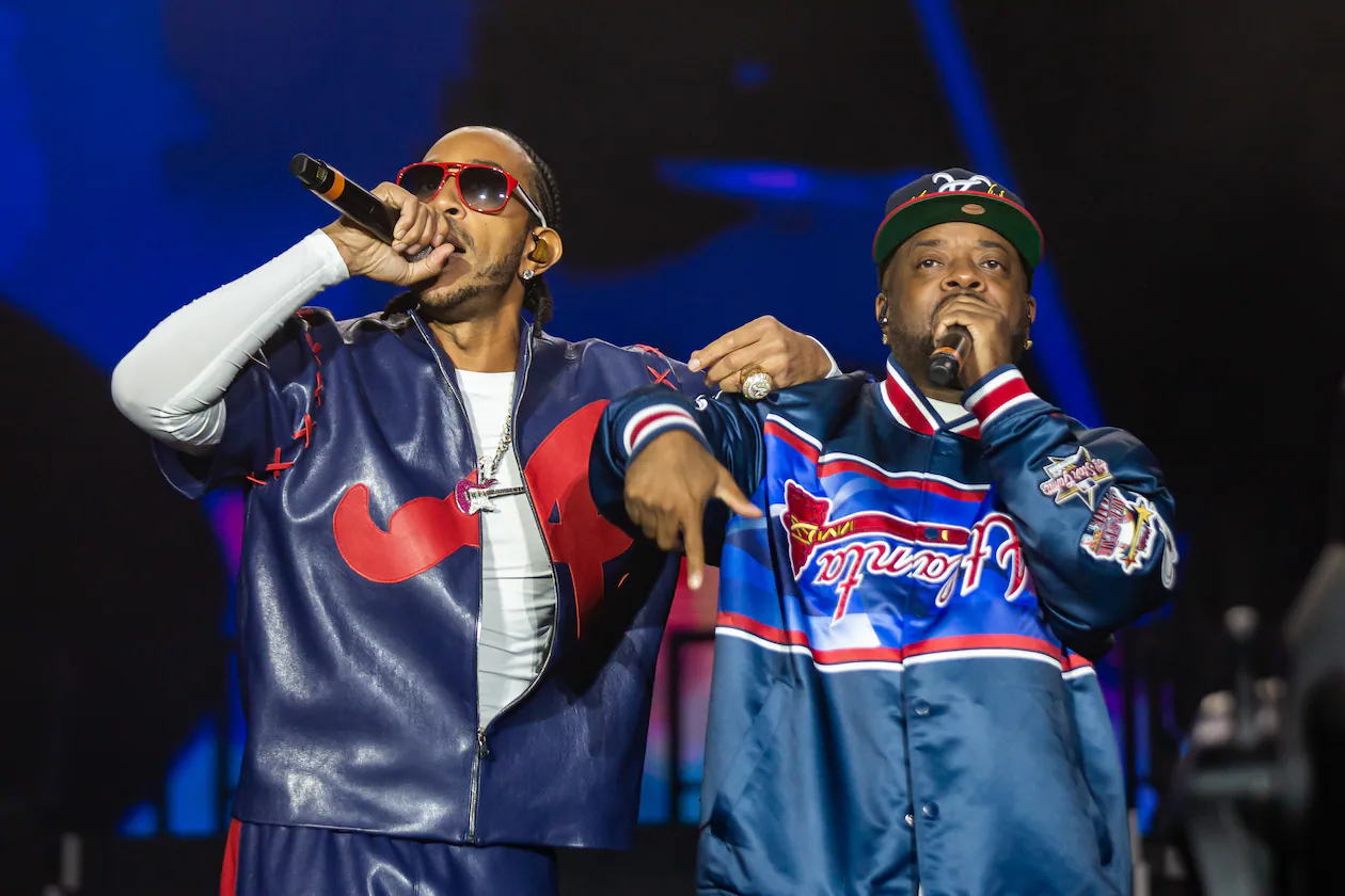 Grammy-award winning rap artist Ludacris (left) and legendary music producer Jermaine Dupri close out One Musicfest at Piedmont Park on October 26, 2025. They are among the dozens, if not hundreds, of household names in the music industry that call Georgia home. (Ryan Fleisher for the AJC 2025)