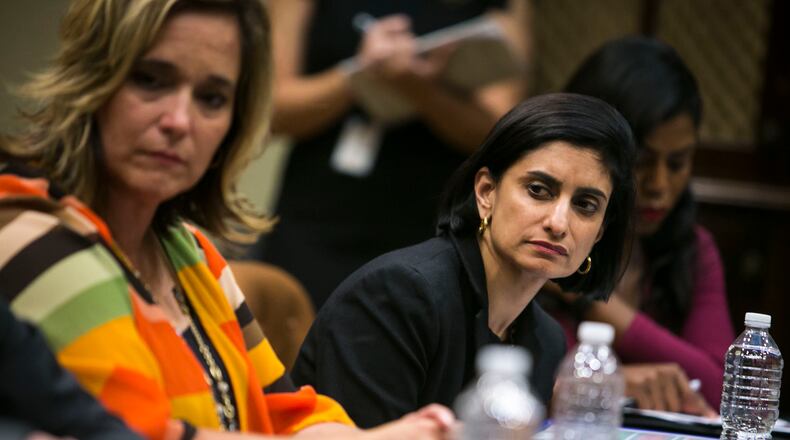 Seema Verma, the administrator of the Centers for Medicare and Medicaid Services in the Trump administration, announced on July 7 that her agency would stop paying insurance companies Obamacare “risk adjustment” payments. On July 24, she announced the payments would resume. She is seen here at the White House last year. (PHOTO by Al Drago/The New York Times)