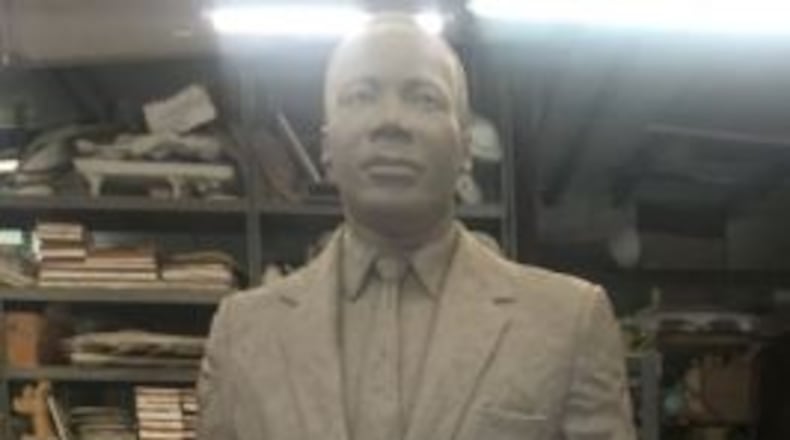 A clay modeling of the Martin Luther King Jr. statue to be placed on the state Capitol lawn in August. Courtesy Georgia Building Authority.