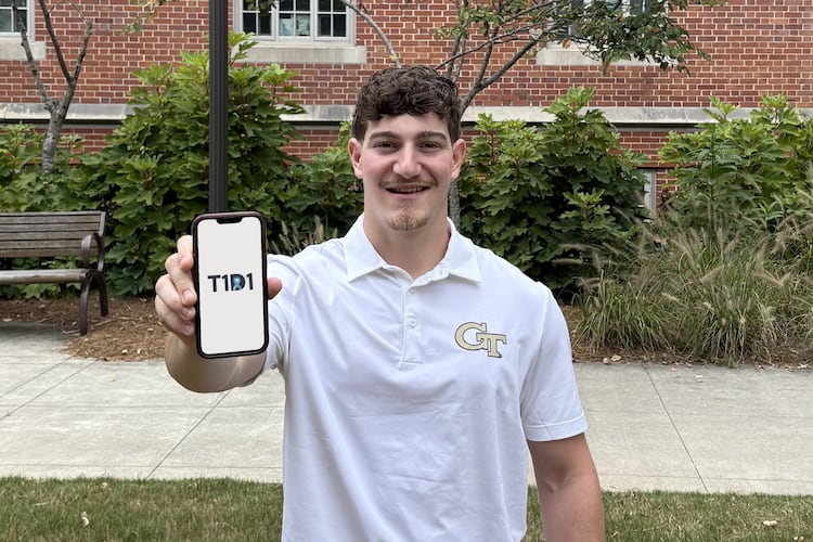 Drew Mendelow created an app for diabetes management when he was 13 that gained global support and marketing approval before he entered Georgia Tech. (Courtesy of Jack Mendelow)