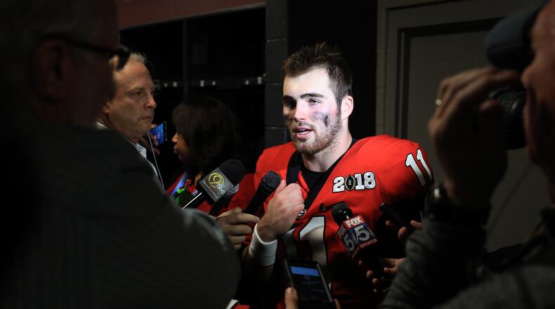 Jake Fromm explains himself and the Bulldogs painful overtime loss in the national championship to another media wave. (Mike Ehrmann/Getty Images)