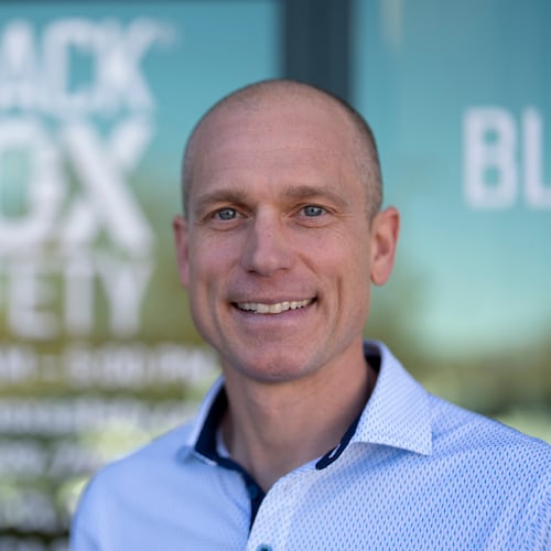 FILE - Veteran and business owner Jackson Dalton poses for a portrait at the Black Box Safety offices on Thursday, Nov. 7, 2024, in El Cajon, Calif. (AP Photo/Gregory Bull, File)