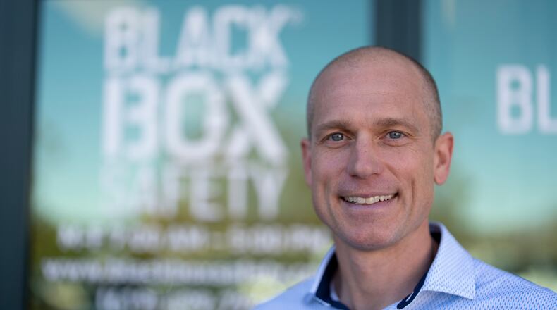 FILE - Veteran and business owner Jackson Dalton poses for a portrait at the Black Box Safety offices on Thursday, Nov. 7, 2024, in El Cajon, Calif. (AP Photo/Gregory Bull, File)