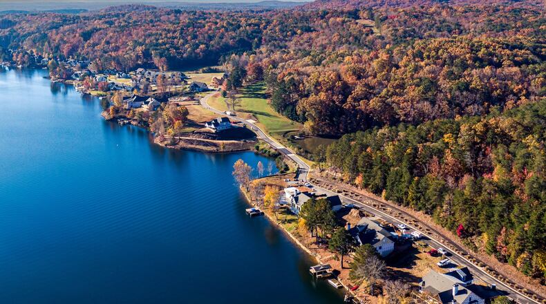 Lake Arrowhead is the site of many residences in Cherokee County. Cherokee commissioners will hear from the public at 6 p.m. Dec. 21 on whether to increase residential impact fees to developers but decrease the administration fee. (Courtesy of Nate Biser for Cherokee County)