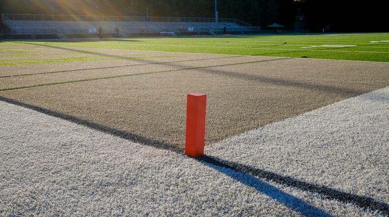 October 21, 2022 Atlanta - A view of the field before the North Cobb versus Kennesaw Mountain high school football game at Kennesaw on Thursday, October 20, 2022. (Arvin Temkar / arvin.temkar@ajc.com)