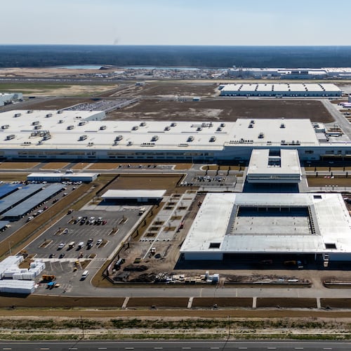 This is an aerial photo of Hyundai's electric vehicle factory in Bryan County near Savannah, Georgia on Feb. 26, 2025. (Courtesy Hyundai)