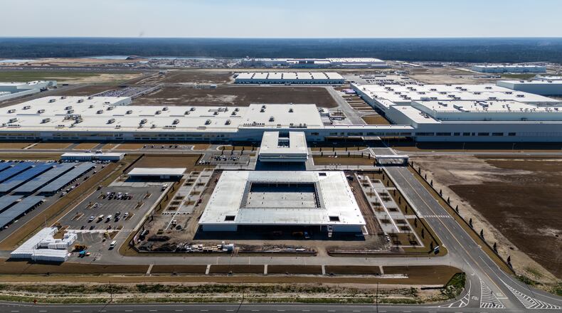 This is an aerial photo of Hyundai's electric vehicle factory in Bryan County near Savannah, Georgia on Feb. 26, 2025. (Courtesy Hyundai)